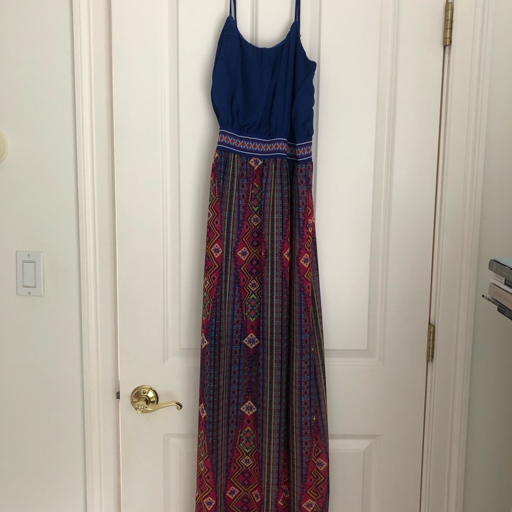 PINK ROSE multicolor maxi dress